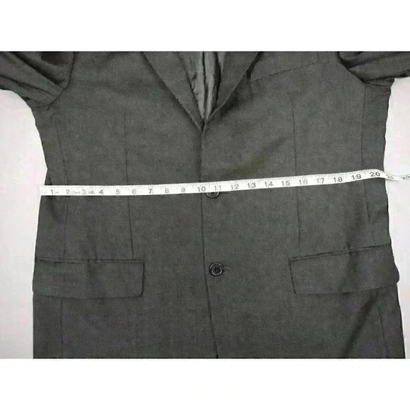 Hickey Freeman Blazer Suit Coat Loro Piana Tasmanian Super 150's 40R Dark Gray - Picture 3 of 13